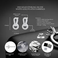 Sterling Silver Infinity Knot Circle Stud Earrings S925 Hallmark