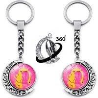 Wicked Inspired Magical Witch Spinning Keychain Key Ring