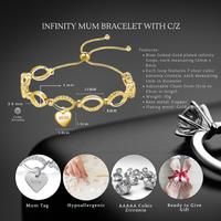 Gifts For Mum Christmas Jewellery Infinity Bracelet With Message