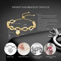 Gifts For Nan Christmas Infinity Crystal Bracelet & Message