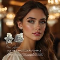 Celestial Orb Studs Sterling Silver Earrings