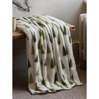 Gallery Direct Woodland Tree Printed Fleece Throw 1400X1800Mm