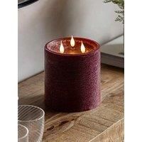 Gallery Direct Remote Control 3 Wick Led Canle - Oxblood