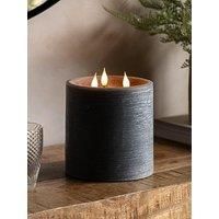 Gallery Direct Remote Control 3 Wick Led Canle - Grey