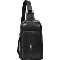 Mens Real Leather Chest Bag Cross Body Organiser Style Lodi Black