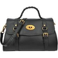Womens Real Leather Handbag Classic Satchel Top-Handle Style Greta