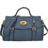 Womens Real Leather Handbag Classic Satchel Top-Handle Style Greta