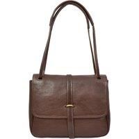 Womens Real Leather Shoulder Bag Classic Mid Size Handbag Simone