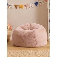 icon Kingston Rabbit Faux Fur Kids Bean Bag, Rose Pink, Fluffy Kids Bean Bag Chair with Filling Included for Girls and Boys, Childrens Chair, Beanbags for Children, Playroom Décor, Bedroom Accessories