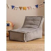 icon Dolce Kids Bean Bag Lounger, Corduroy, Light Grey, Kids Bean Bag Chair with Filling Included for Girls and Boys, Childrens Chair, Beanbags for Children, Playroom Décor, Bedroom Accessories