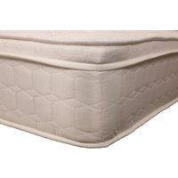Knight Sleep Pillowtop 1000 Pocket Sprung With Memory Foam Micro Quilted Mattress in White | Size: Super King