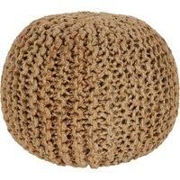 Knitted Pouffe Ochre