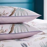 Dorma Lillian 100% Cotton Standard Pillowcase Pair Mauve