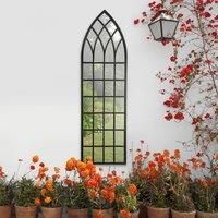 Secret Garden Outdoor Mirror, 140x40cm Black