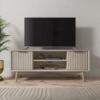 Neena TV Unit, Warm Grey Wash Acacia Wood, for TVs up to 50"