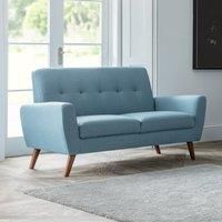 Monza Linen Compact 2 Seater Sofa Blue