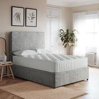 Side Chenille Ottoman Base Grey