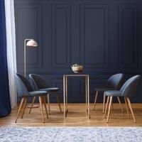 Wood Panel Navy Mural Navy Blue