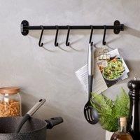 Pack of 5 Matt Black Rail Hooks