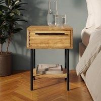 Bryant 1 Drawer Bedside Table, Mango Wood Effect