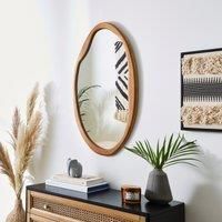 Pebble Wood Wall Mirror