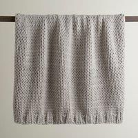 Chunky Knit Recycled Throw Blanket 130cm x 170cm