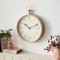Cream Vintage Pocket Watch Indoor Outdoor Wall Clock