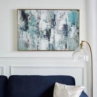 Blue Abstract Framed Canvas