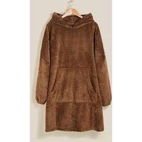 Waffle Fleece Oversized Hoodie