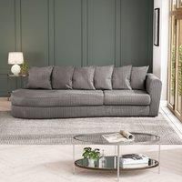 Blake Curved Arm Scatter Back Jumbo Cord Corner Chaise