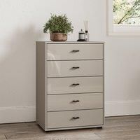 Wiemann Kahla Glass Fronted Small 5 Drawer Chest