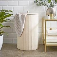Modern Luxe Ribbed Velvet Laundry Basket