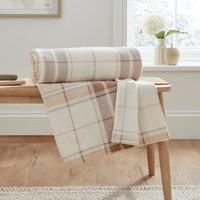 Printed Check Fleece Throw Blanket