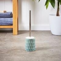 Coastal Green Glazed Ceramic Toilet Brush