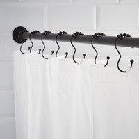Pack of 12 3-Shaped Shower Curtain Rings