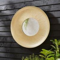 Amazonica Hammered Round Indoor Outdoor Wall Mirror