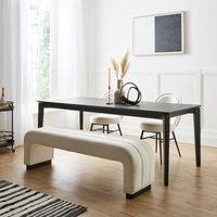 Lucilla 3 Seater Dining Bench, Boucle