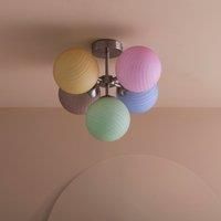 Swirl 5 Light Semi Flush Ceiling Light
