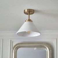 Churchgate Keyham Bathroom Semi Flush Ceiling Light