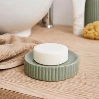 Ceramic Ribbed Soap Dish