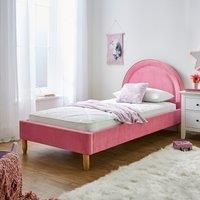 Kids Velvet Nyla Bed, Pink