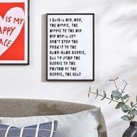 Rappers Delight Song Lyric Poster