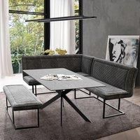 Indus Valley Apollo 6 Seater Dining Table Corner Bench Set