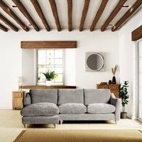 Hattie Tonal Plush Chenille Corner Chaise Sofa