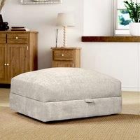 Hattie Tonal Plush Chenille Storage Footstool