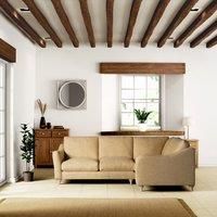 Hattie Slub Faux Linen Corner Sofa