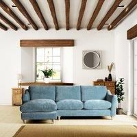 Hattie Tonal Plush Chenille Corner Chaise Sofa