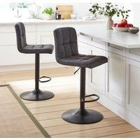 Jasmine Adjustable Height Swivel Bar Stool, Faux Leather