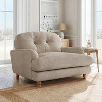 Martha Faux Linen Snuggle Chair