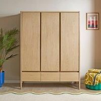 Elements Holmes Triple Wardrobe, Oak